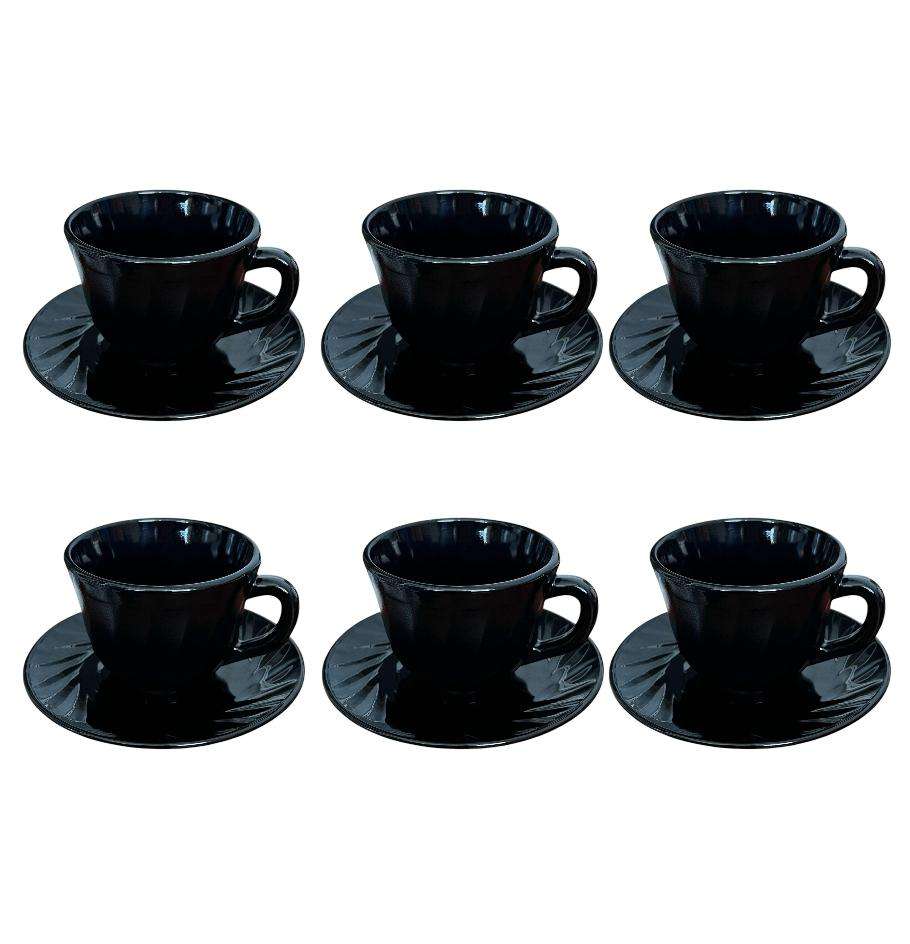 Oem - Pack De 6 Tazas Café Con Plato Juego 6 Tazas Set Elegante
