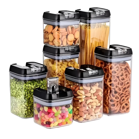 Genérico - Set 7 Contenedores Alimentos Hermeticos Envases Organizador