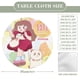 thumbnail image 2 of BEE AND PUPPYCAT-theme Fitted Round Tablecloths Elastic Edged Table Covers Waterproof Table Cloth for Kitchen Holiday Party Tables Decor 120cm, 2 of 6
