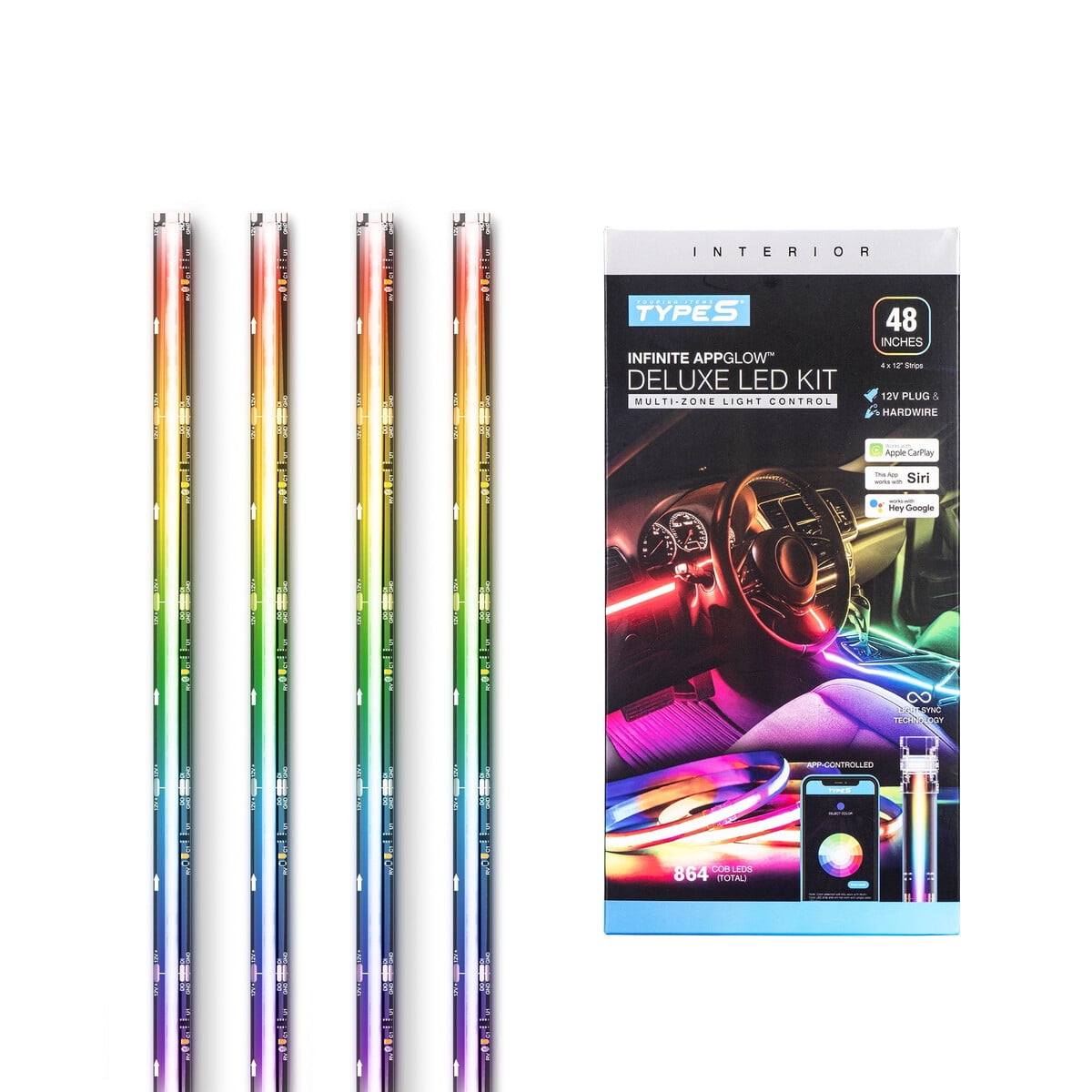 Kit Luces Led Interior Type S Infinite Appglow 48 Multicolor