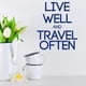 thumbnail image 2 of Decomural Live Well Travel Often Inspirational WS-44205, 2 of 2