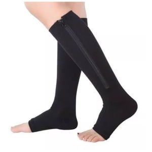 Likeshop - Pack 2 Pares Calcetas Larga Medias Compresión Varices Con Cierre 84