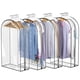 thumbnail image 1 of Bolsas de ropa transparentes para ropa colgante, bolsas de traje para almacenamiento de armario, cubierta de ropa de plástico colgante para abrigo, vestido, piel, camisa, paquete de 4, (60 *, 1 of 3