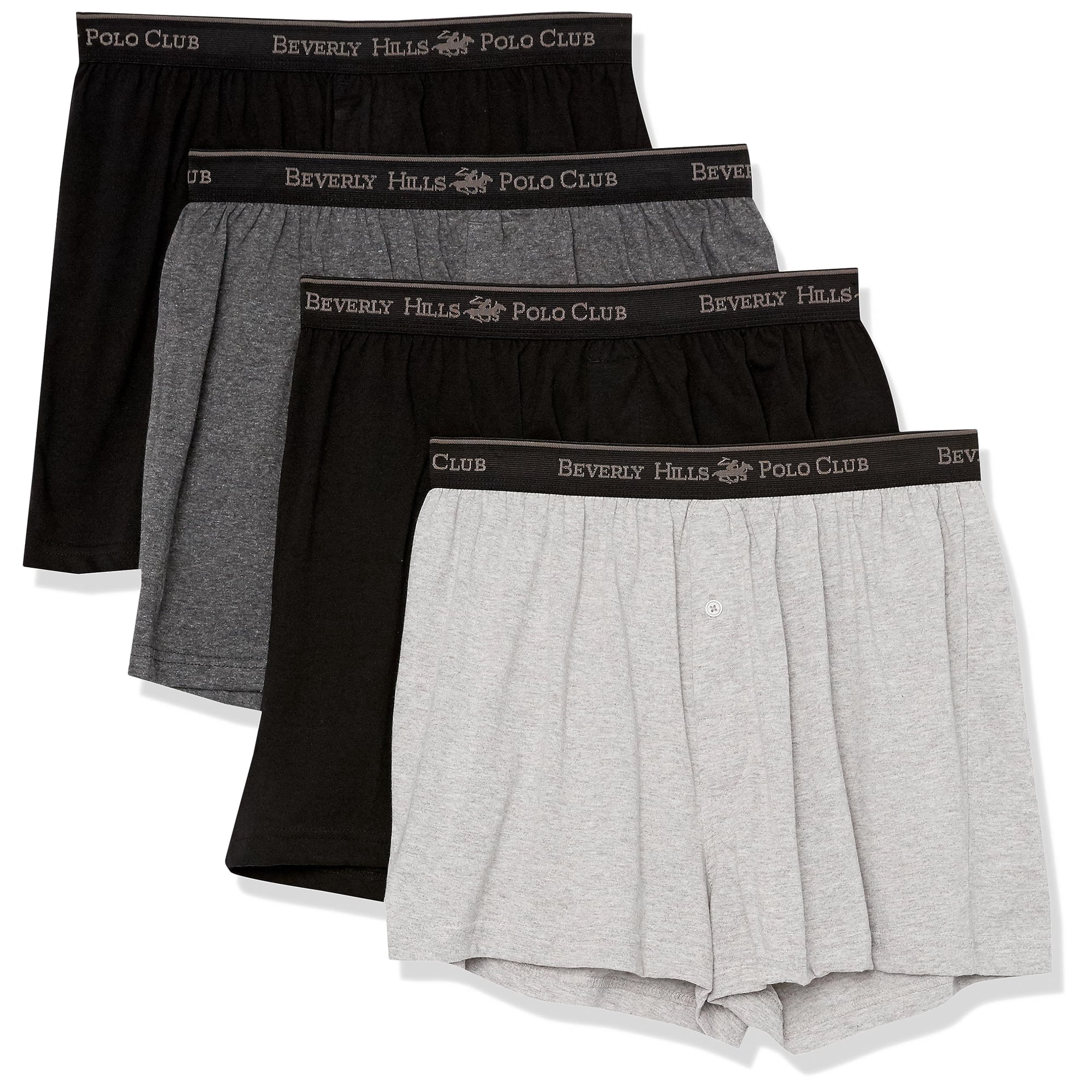 Beverly Hills Polo Club Paquete De 4 Bóxers De Punto Para Hombre