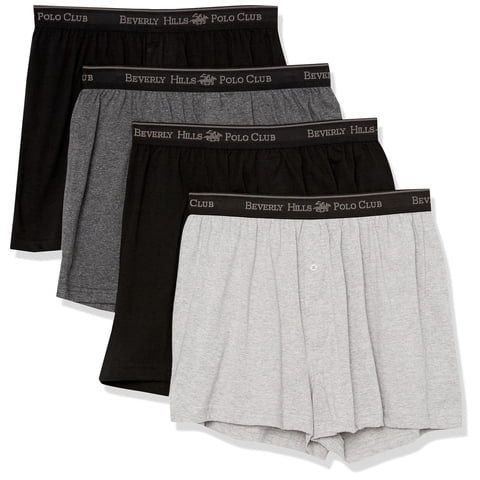 Beverly Hills Polo Club Paquete De 4 Bóxers De Punto Para Hombre