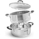 thumbnail image 1 of Steamer Pots Sunhouse, 4,4 litros, 2 niveles, acero inoxidable con tapa, 1 of 9