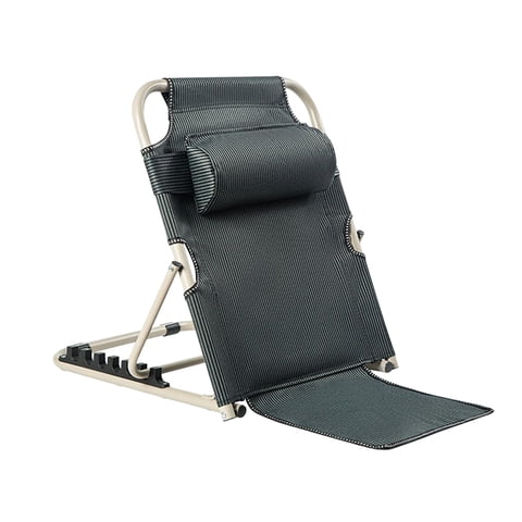 Magideal - Respaldo De Cama Portátil Para Sentarse En La Cama, Soporte Plegable De Ángulo Ajustable, Silla De Cama, Respaldo Multifunción De Acero Para Asiento, S 6 Engranajes