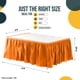 thumbnail image 4 of Falda para Mesa Exquisite 73,5 cm x 427 cm Pack de 12 – Naranja, 4 of 7