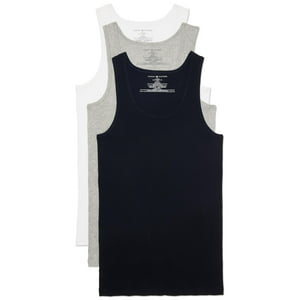 Camisetas Tommy Hilfiger De Algodón Clásico Con Cuello En V Para Hombre, X3