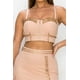 thumbnail image 5 of Conjunto de Top de Tirantes con Tachuelas y Minifalda con Abertura, 5 of 5
