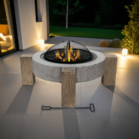 Igpro - Fogon Parrilla A La Piedra Madera 75X75X44Cm