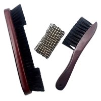 Magideal - Juego De Cepillos Para Limpiar Mesas De Billar Con Mango De Madera Maciza, Paños Para Limpiar Tacos, Paños Para Pulir, Cepillo Limpiador Para Mesas De Rojo