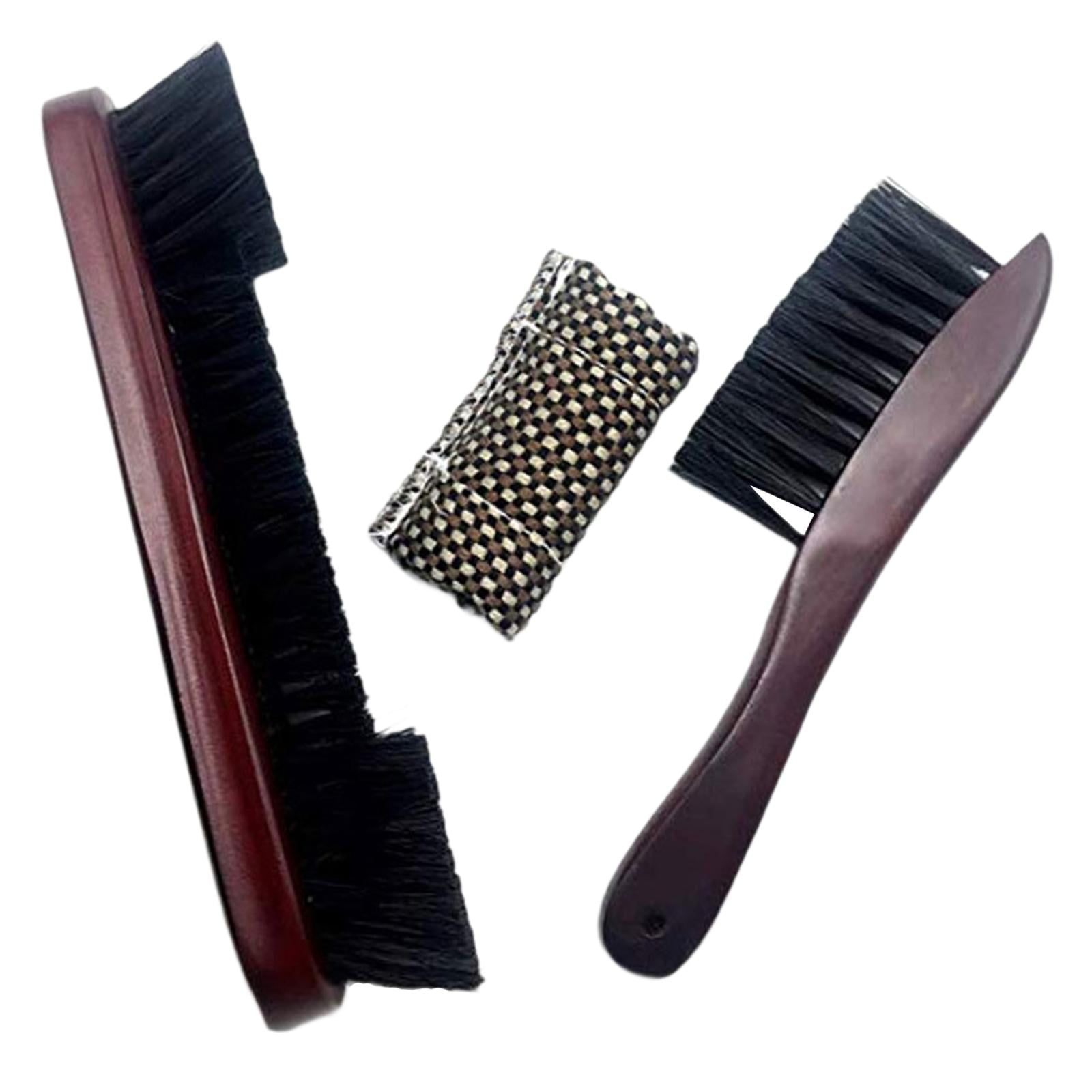 Magideal - Juego De Cepillos Para Limpiar Mesas De Billar Con Mango De Madera Maciza, Paños Para Limpiar Tacos, Paños Para Pulir, Cepillo Limpiador Para Mesas De Rojo