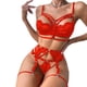 thumbnail image 1 of Conjunto Lencería Roja con Encaje y Ligueros – Tallas M y L, 1 of 5