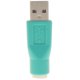 thumbnail image 5 of Reemplazo USB Macho A PS/2 Hembra Convertidor Cambiador Adaptador Verde Azulado, 5 of 5