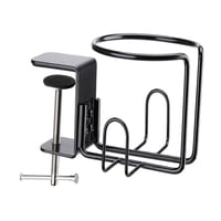 Bothyi - Portavasos De Escritorio Con Clip Organizador De Escritorio De Montaje Horizontal O Vertical Negro