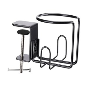 Bothyi - Portavasos De Escritorio Con Clip Organizador De Escritorio De Montaje Horizontal O Vertical Negro
