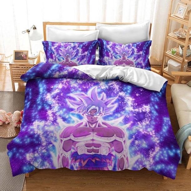 Dragon Ball Anime Quilt Duvet Cover Set Pillowcase Kids Bedspread3-Piece Bedding Set