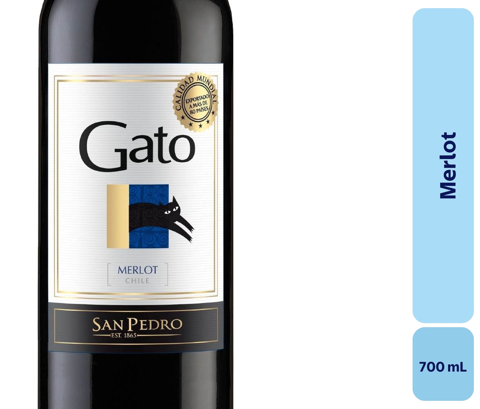 Vino Merlot 700 mL Gato