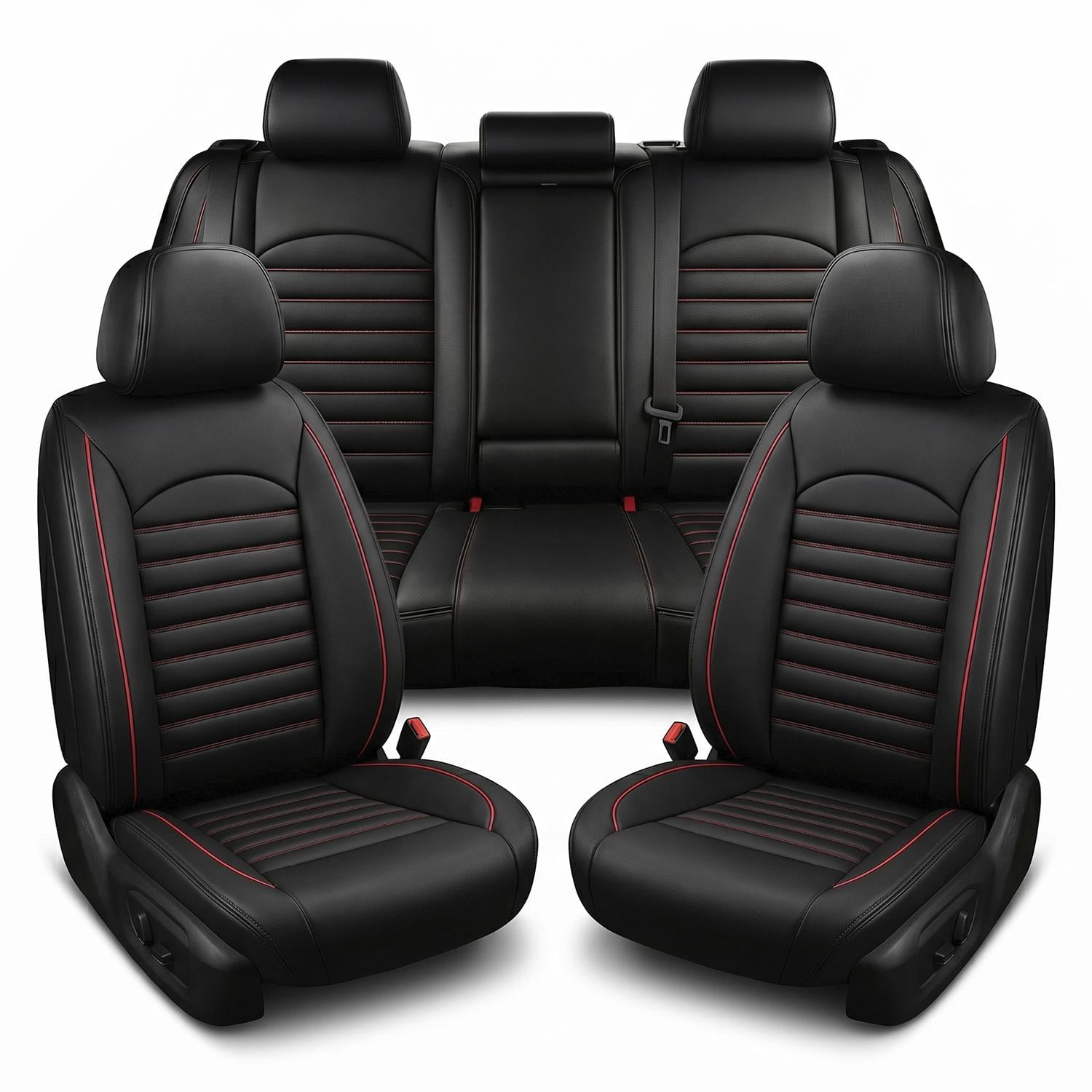 Cursor - Funda Cubre Asiento Ecocuero – Set 5 Asientos Luxury Okaeri Rojo