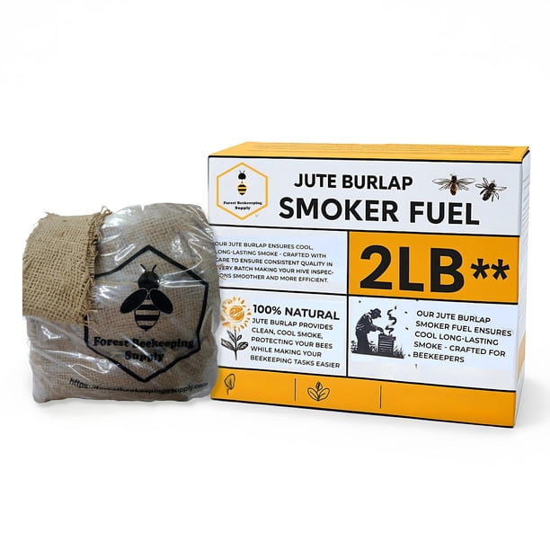 Combustible para ahumador de abejas de yute y arpillera, bolsa de 2 kg para apicultura