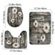 thumbnail image 4 of 1pc/3pcs Non-Slip Grey Floral Shower Curtain with Butterfly Daisy Design and 12 Hooks, Includes Bath Mat and Toilet Lid Cover Pad, 4 of 4