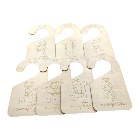 Magideal - Separadores De Tamaño De Armario Para Bebé, 7 Uds., Organizador De Armario Para Bebé, Separadores De Armario Para Bebé De Abedul Duraderos, Desde