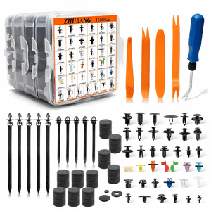 Genérico - Kit 1295 Clip Broche Retencion Plastico Auto Lata Tapabarro