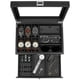 thumbnail image 1 of Funda para reloj Watch Box GUKA de 6 ranuras con organizador de gafas de sol de 3 ranuras, 1 of 9