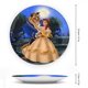 thumbnail image 2 of Bella, la bella y la bestia Plato decorativo de porcelana fina (bone china), plato decorativo de cerámica para hogar, oficina, soporte de pared, platos decorativos para dormitorio - 6 pulgadas (15 cm), 2 of 6