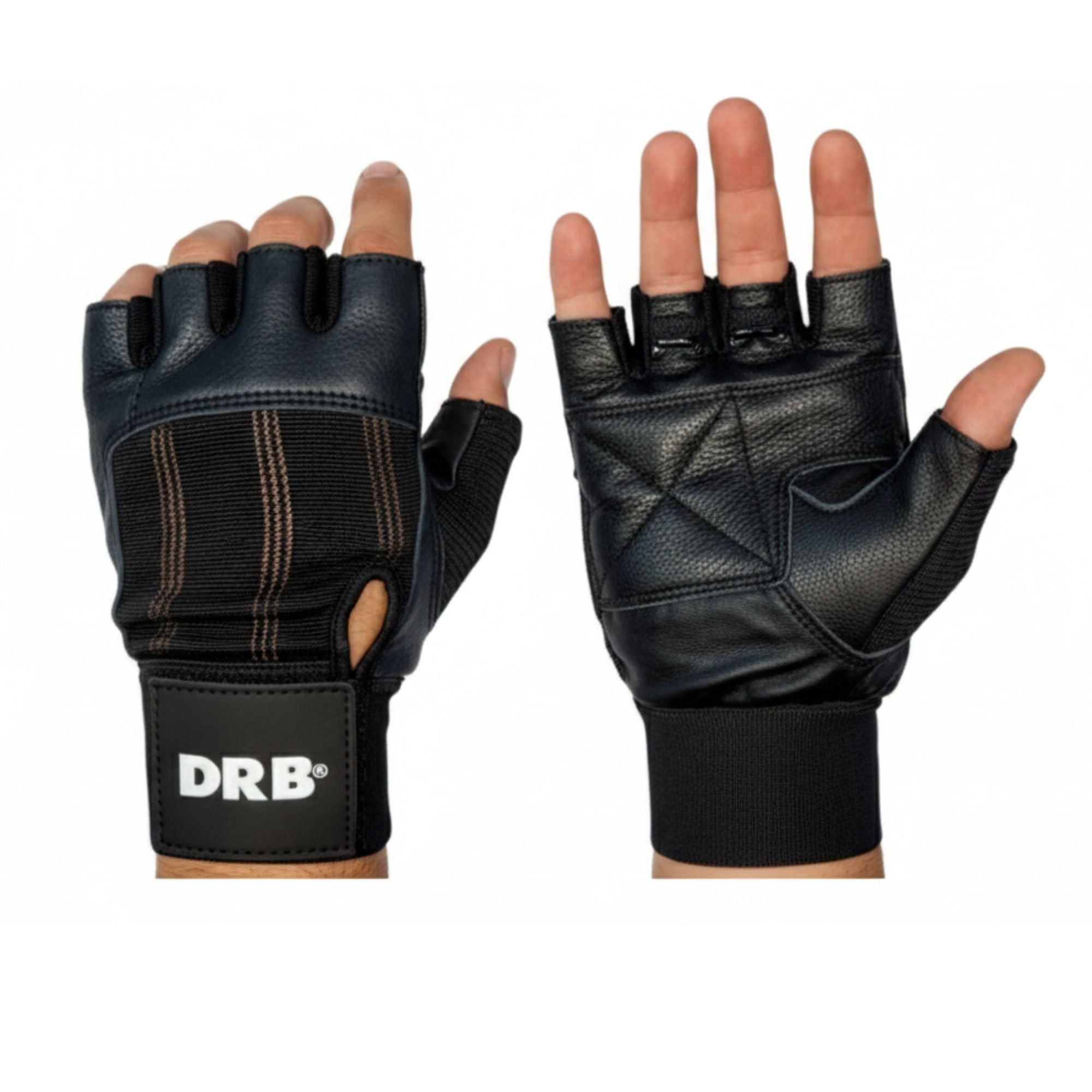 Guantes Fitness Drb Cuero Con Muñequera - Pesas Y Gimasio