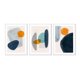 thumbnail image 1 of Set de Cuadros Abstracto Piedras Amarillas con Marco Blanco 50x40 CM, 1 of 1