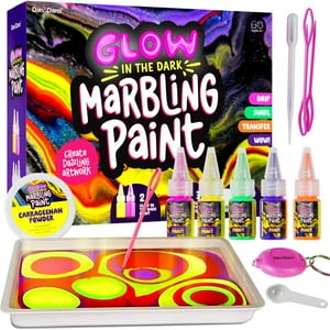 Dan&Darci - Kit De Pintura Art Set Glow In The Dark Marble Para Niños De 6 A 12 Años