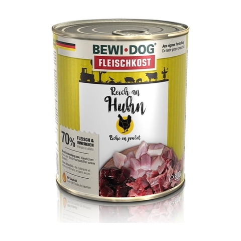 Lata Bewi Dog Perros Adultos Pollo 800 Grs. X 6 Un.