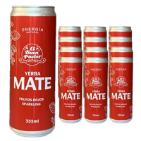 Pack X 12 Uni Bebida Energizante Natural Yerba Mate Frutos Rojos El Buen Pastor 355Ml