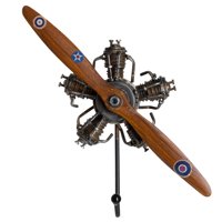 Vgo - Adorno Metal Y Madera Helice 38X16.5X9.5