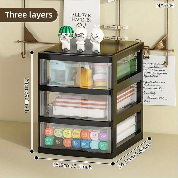 1pc Desktop Storage Box, Drawer Type Storage Cabinet, Crafts Storage Box And Organizer