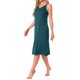 thumbnail image 4 of INSPIRE CHIC Vestido de dormir para mujer de satén sin mangas con doble tirante espagueti cruzado en la espalda, escote en V sexy, midi, para salón, talla S, azul, 4 of 6