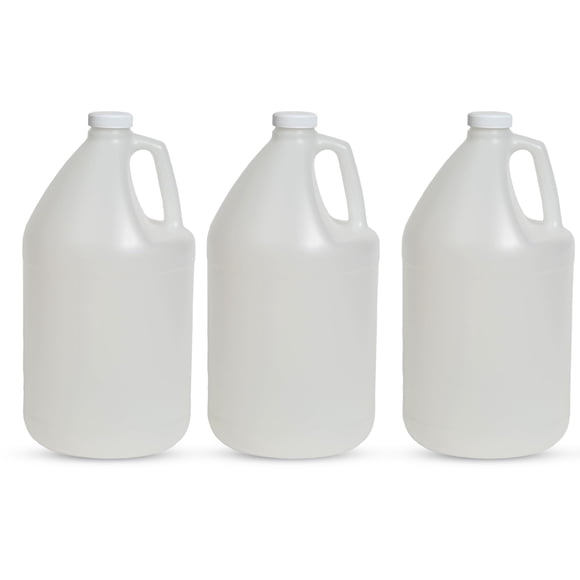 Botella de agua FasTrack de plástico de 1 galón, sin BPA, blanca, paquete de 3