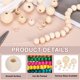 thumbnail image 5 of Uxcell 50Pcs 18mm Cuentas de Madera, Cuentas Naturales de Madera Sin Terminar Cuentas Espaciadoras Redondas de Madera para Hacer Joyas de Pulseras, 5 of 6