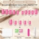 thumbnail image 4 of Press On Nails JOYVVEW, francés, cuadrado, cromado, degradado, 30 unidades, 4 of 5