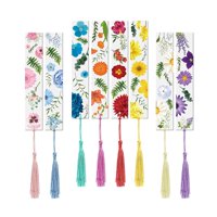 Bothyi - 8 Marcadores Florales Transparentes, Papelería Para Escritores, Lectores, Amantes De Los Libros