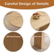 thumbnail image 2 of Oval Dining Table for 6 People, 62.9 Inch Farmhouse Kitchen Table with Wood Strip Base, Large Round Pedestal Dining Room Table for Living Space, Natural Finish, 2 of 3