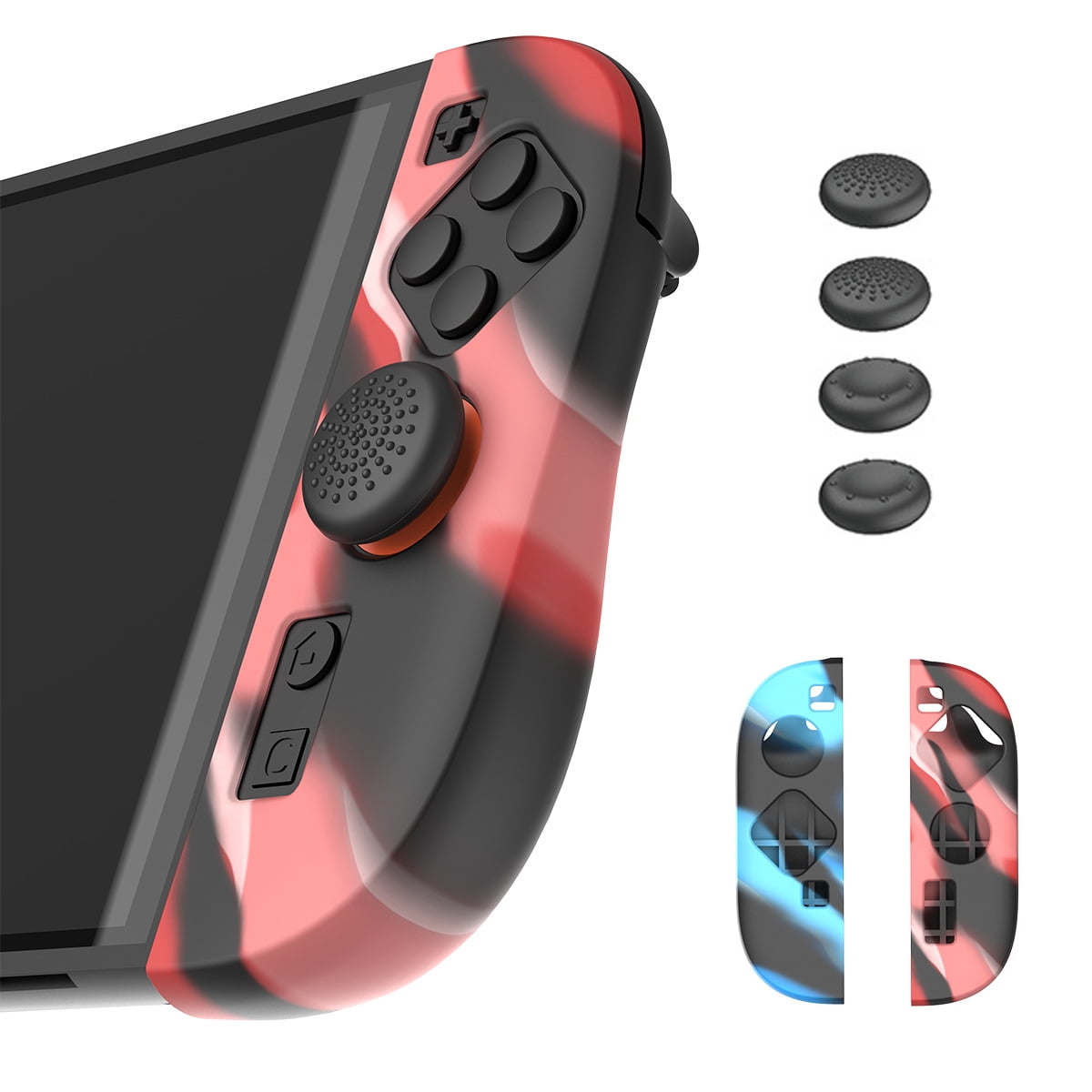 Genérico - Funda Protectora Compatible Con El Mando Switch 2, Tapas De Silicona Para Los Joysticks Y Gorro Antideslizante Para El Joystick