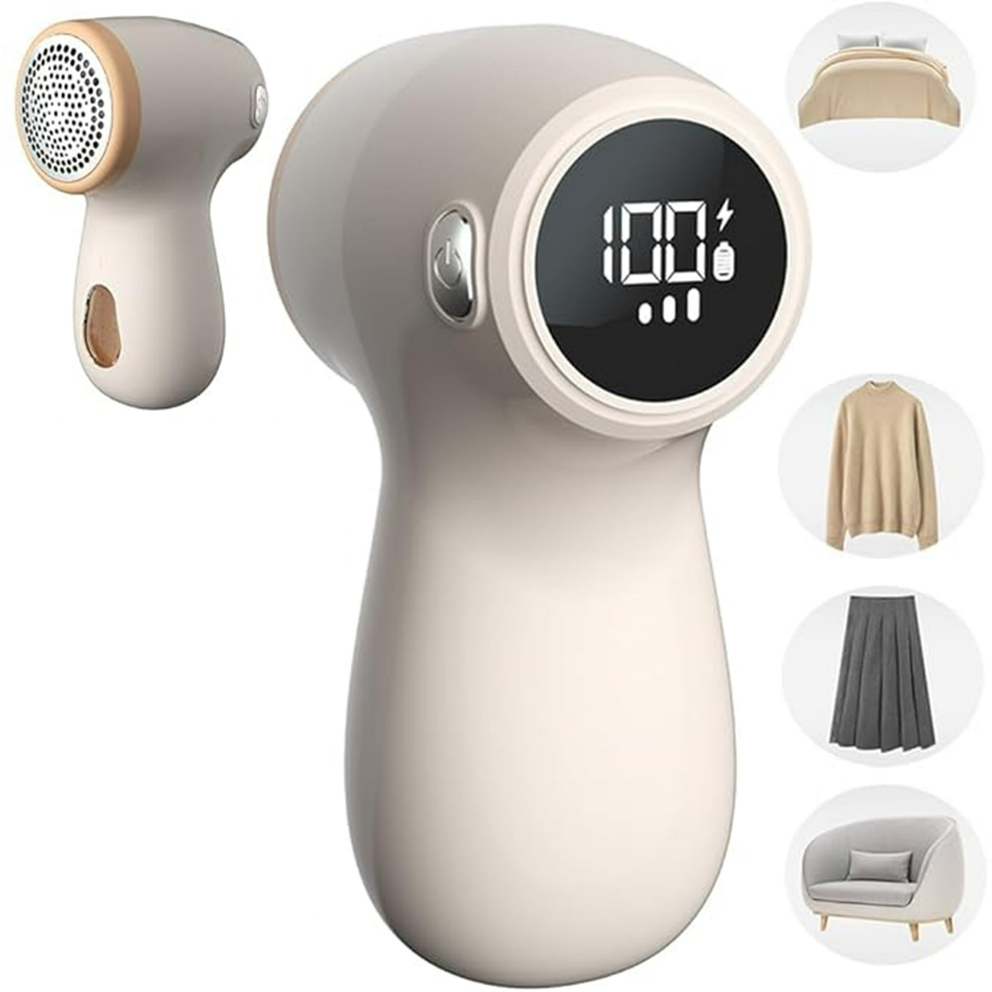 Veat00l - Recortador De Bolas De Pelo, 8500 Rpm, Con Pantalla Led Digital, Ajuste De Tercera Marcha, Batería De Litio Grande, Afeitado Integrado