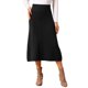 thumbnail image 1 of Falda de suéter de mujer de cintura alta de punto acanalado A-Line Midi para ocasiones elegantes y casuales S Negro, 1 of 6