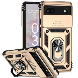 Estuche Gangxun Para Google Pixel 6A, Soporte Giratorio 360°, Estilo Mecánico Y Magnético