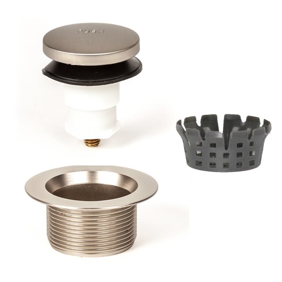 Conjunto de desagüe para bañera PermaFLOW PF0920-BN-TT-C cepillado