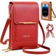 thumbnail image 1 of Bolso bandolera pequeño pantalla táctil 2026 mujer antirrobo cuero mensajero RFID bloqueo móvil monedero, 1 of 7