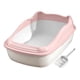 thumbnail image 1 of Caja De Arena Para Gatos Semicerrada Para Mascotas Pequeñas, Material PP, Antisalpicaduras, Parte Superior Abierta, Color Rosa, 1 of 5